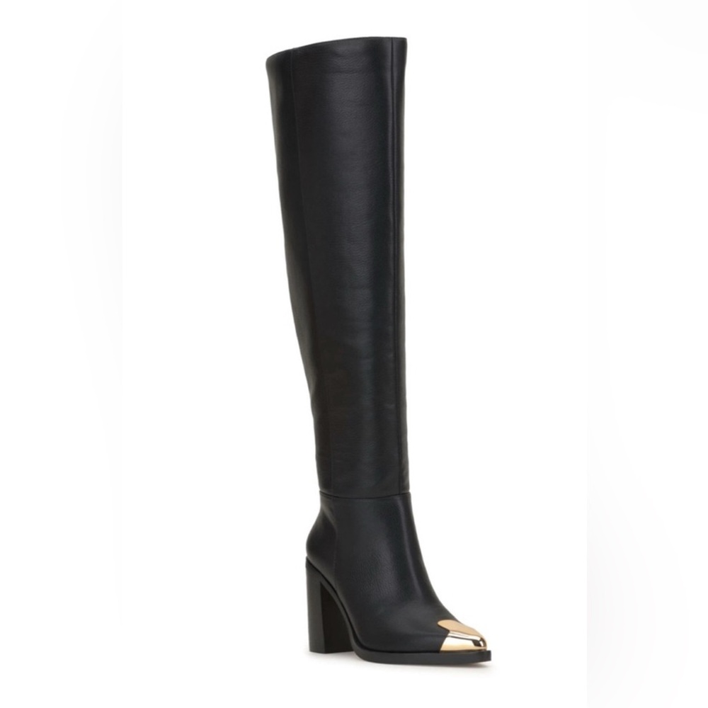 Jessica Simpson gold toe boot